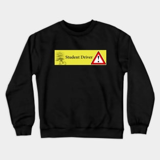 Student driver car crash funny depiction Crewneck Sweatshirt